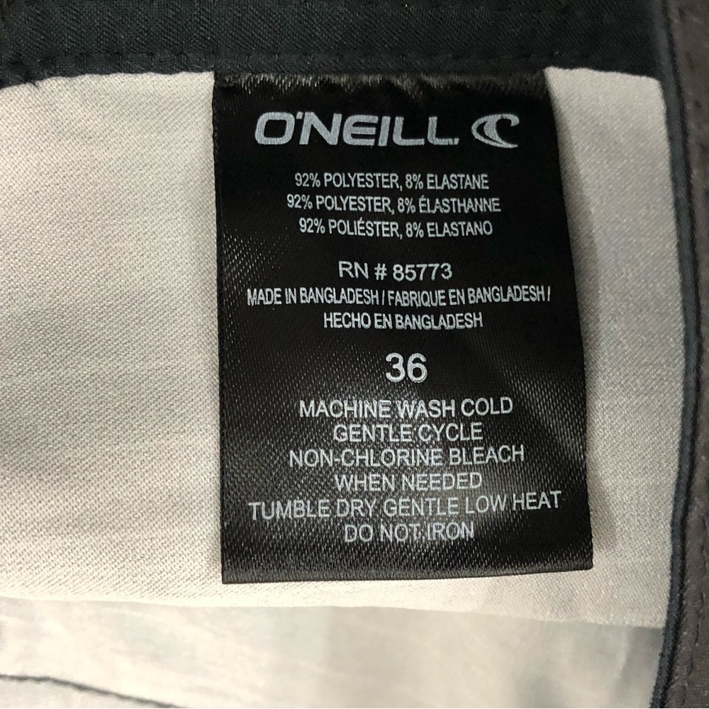 O’Neill Surf Black & White Striped Pool Board Shorts Swim Trunks Mens Size 36 - Picture 5 of 9